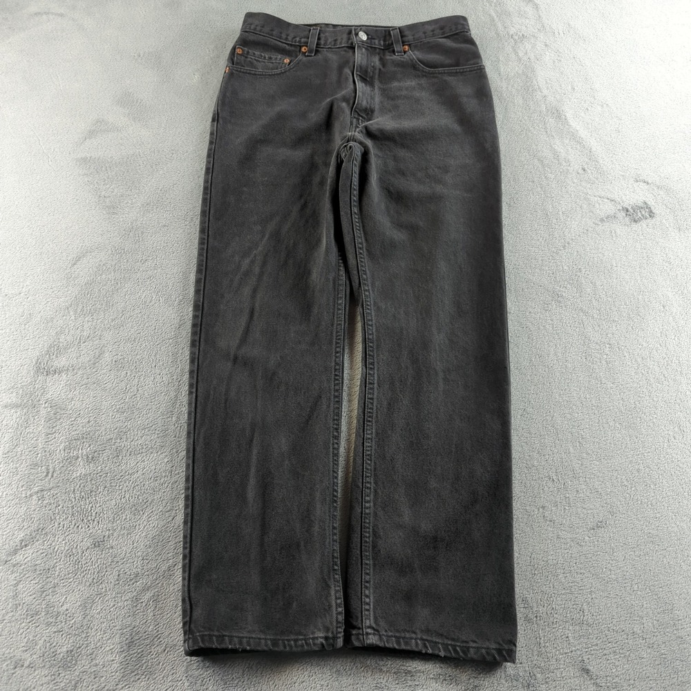 Vintage Y2K Levis Jeans 33x30 (Fits 32x30) Black Faded Straight Wide Grunge Punk